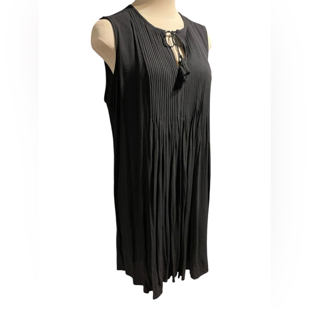 OLD NAVY: Peasant Dress Front Ties Sleeveless XL NWT Black